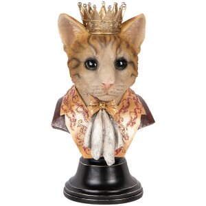 Clayre & Eef 6PR5107 Busto decorativo Gatto Marrone...