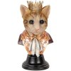 Clayre & Eef 6PR5107 Busto decorativo Gatto Marrone Beige 20x19x37 cm Stile Country