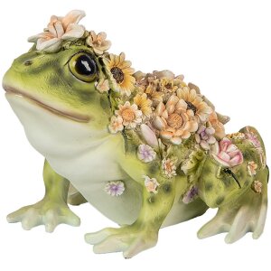 Clayre & Eef 6PR5109 Rana decorativa verde arancio 24x21x19 cm Stile country