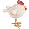 Clayre & Eef 6PR5270 Pollo decorativo Bianco Rosso 10x6x11 cm in poliresina Stile Country
