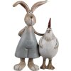 Clayre & Eef 6PR5280 Coniglio decorativo con pollo marrone bianco 7x3x10 cm