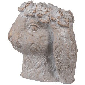 Clayre & Eef 6TE0556M Vaso di fiori Coniglio Beige Oro 16x18x18 cm