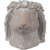 Clayre & Eef 6TE0556M Vaso di fiori Coniglio Beige Oro 16x18x18 cm