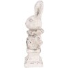 Clayre & Eef 6TE0563 Coniglio decorativo in pietra beige antico 11x8x24 cm