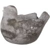Clayre & Eef 6TE0564 Vaso per uccelli in pietra grigio 18x12x13 cm Stile country