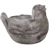 Clayre & Eef 6TE0564 Vaso per uccelli in pietra grigio 18x12x13 cm Stile country