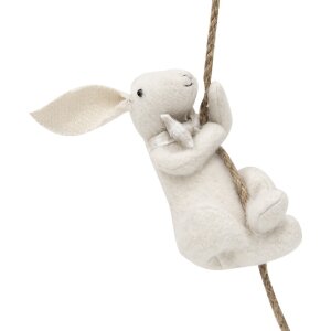 Clayre & Eef TW0620 Coniglio decorativo bianco 8x9x16/50 cm