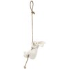 Clayre & Eef TW0620 Coniglio decorativo bianco 8x9x16/50 cm