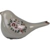 Clayre & Eef 6CE1969M Decorazione Uccello Grigio Rosa 21x9x11 cm