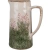 Clayre & Eef 6CE2016L Brocca da decorazione in ceramica beige verde 21x14x26 cm
