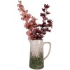 Clayre & Eef 6CE2016L Brocca da decorazione in ceramica beige verde 21x14x26 cm