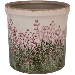 Clayre & Eef 6CE2017L Vaso da fiori in ceramica Beige...
