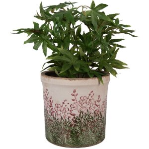 Clayre & Eef 6CE2017L Vaso da fiori in ceramica Beige...