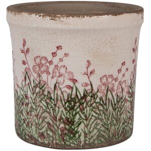 Clayre & Eef 6CE2017M Vaso da fiori in ceramica beige...