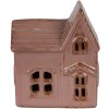 Clayre & Eef 6CE2119 Casetta decorativa con LED Rosa 10x6x11 cm