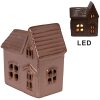 Clayre & Eef 6CE2119 Casetta decorativa con LED Rosa 10x6x11 cm