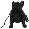Clayre & Eef 6LMP794 Lampada da tavolo Bulldog nero 35x19x28 cm E14 40W