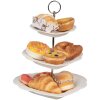 Clayre & Eef 6CE2048 Etagere in ceramica bianca Ø 26x31 cm Stile romantico