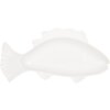 Clayre & Eef 6CEBO0196 Ciotola Pesce in ceramica bianca 30x15x3 cm 150 ml