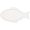 Clayre & Eef 6CEBO0199S Ciotola Pesce in ceramica bianca 36x18x4 cm 375 ml