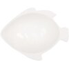 Clayre & Eef 6CEBO0206 Ciotola Pesce in ceramica bianca 12x9x4 cm 75 ml