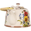 Clayre & Eef 6CETE0172 Teiera in ceramica bianca blu 800 ml Retro Vintage