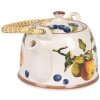 Clayre & Eef 6CETE0177 Teiera in ceramica bianca gialla 800 ml Retro Vintage