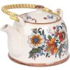 Clayre & Eef 6CETE0178 Teiera in ceramica 800 ml bianco blu stile vintage