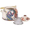 Clayre & Eef 6CETE0179 Teiera in ceramica bianca blu 800 ml Retro Vintage