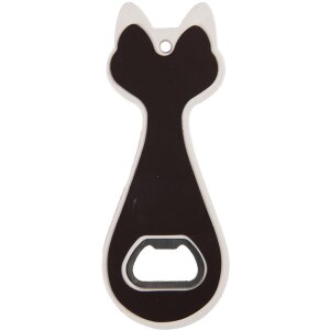 Clayre & Eef 6CE2066 Apribottiglie Gatto Rosso 5x14x1 cm Ceramica Stile Country