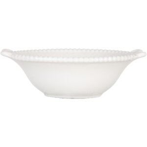 Clayre & Eef 6CEBO0200M Ciotola 12x8x4 cm 75 ml in ceramica bianca stile country