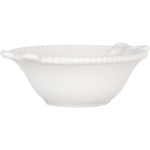 Clayre & Eef 6CEBO0200M Ciotola 12x8x4 cm 75 ml in ceramica bianca stile country