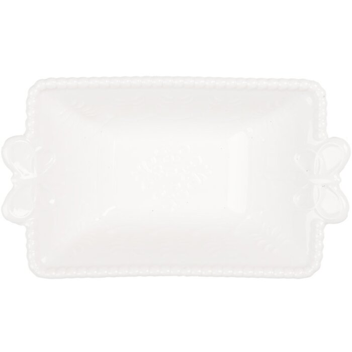 Clayre & Eef 6CEBO0201M Ciotola in ceramica bianca 12x7x4 cm 75 ml