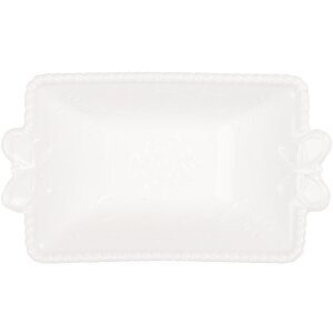 Clayre & Eef 6CEBO0201M Ciotola in ceramica bianca...