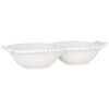Clayre & Eef 6CEBO0202L Ciotola in ceramica bianca 25x7x3 cm Stile country
