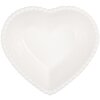 Clayre & Eef 6CEBO0203M Ciotola a forma di cuore Bianca 10x9x4 cm 75 ml