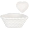 Clayre & Eef 6CEBO0203S Ciotola a cuore in ceramica 8x8x3 cm 25 ml Bianco