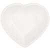 Clayre & Eef 6CEBO0203S Ciotola a cuore in ceramica 8x8x3 cm 25 ml Bianco