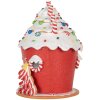 Clayre & Eef 66029 Casetta decorativa con LED rosso bianco 23x23x32 cm