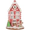 Clayre & Eef 66031 Casa decorativa con LED 14x14x22 cm Casa di Natale