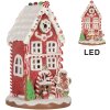 Clayre & Eef 66031 Casa decorativa con LED 14x14x22 cm Casa di Natale