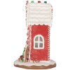 Clayre & Eef 66031 Casa decorativa con LED 14x14x22 cm Casa di Natale
