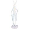 Clayre & Eef 6PR5199 Decorazione Coniglio Bianco Blu Ø 10x40 cm