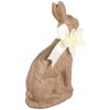 Clayre & Eef 6PR5202 Decorazione Coniglio in Poliresina Marrone Bianco 9x4x13 cm