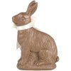 Clayre & Eef 6PR5202 Decorazione Coniglio in Poliresina Marrone Bianco 9x4x13 cm