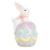 Clayre & Eef 6PR5210 Decorazione Coniglio su uovo 9x9x17 cm