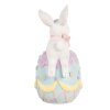 Clayre & Eef 6PR5210 Decorazione Coniglio su uovo 9x9x17 cm