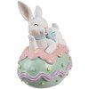 Clayre & Eef 6PR5212 Decorazione Coniglio su uovo 11x9x15 cm