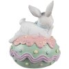 Clayre & Eef 6PR5212 Decorazione Coniglio su uovo 11x9x15 cm