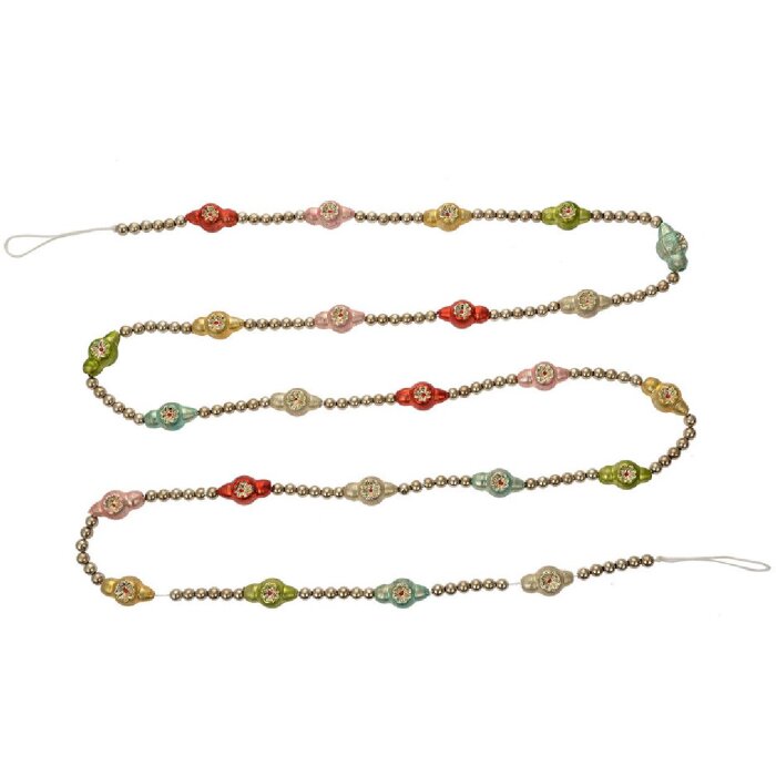 Clayre & Eef 65993 ghirlanda natalizia argento 180 cm decorazione festiva